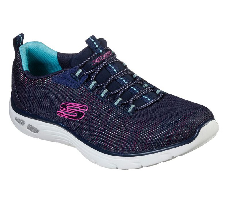 Skechers Dam Marinblå/Olika Färger Sneakers - Relaxed Fit: Empire D'lux - Dance Party - Sverige (AUE